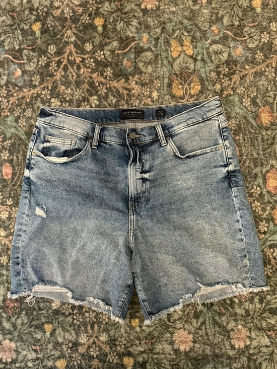 Lucky Brand Pants - Lucky Brand Fray Hem Denim Shorts Medium Wash 14/32